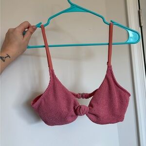 Dippin' Daisy's Rose Textured Knot Bikini Top